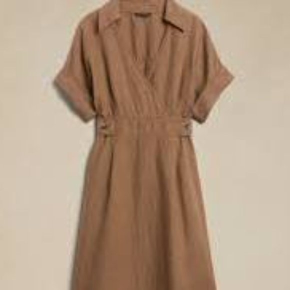 ✨Host Pick✨ Banana Republic Sedona 100% Linen midi dress - NWT Size XS - Picture 2 of 8
